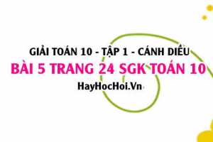 Giải bài 5 trang 24 Toán 10 tập 1 SGK Cánh Diều